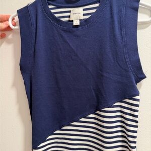 Maeve Blue and White Striped Top